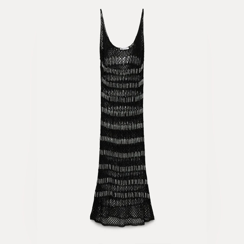 NWT Zara Woman BEADED MESH DRESS Size S Small - Picture 5 of 12